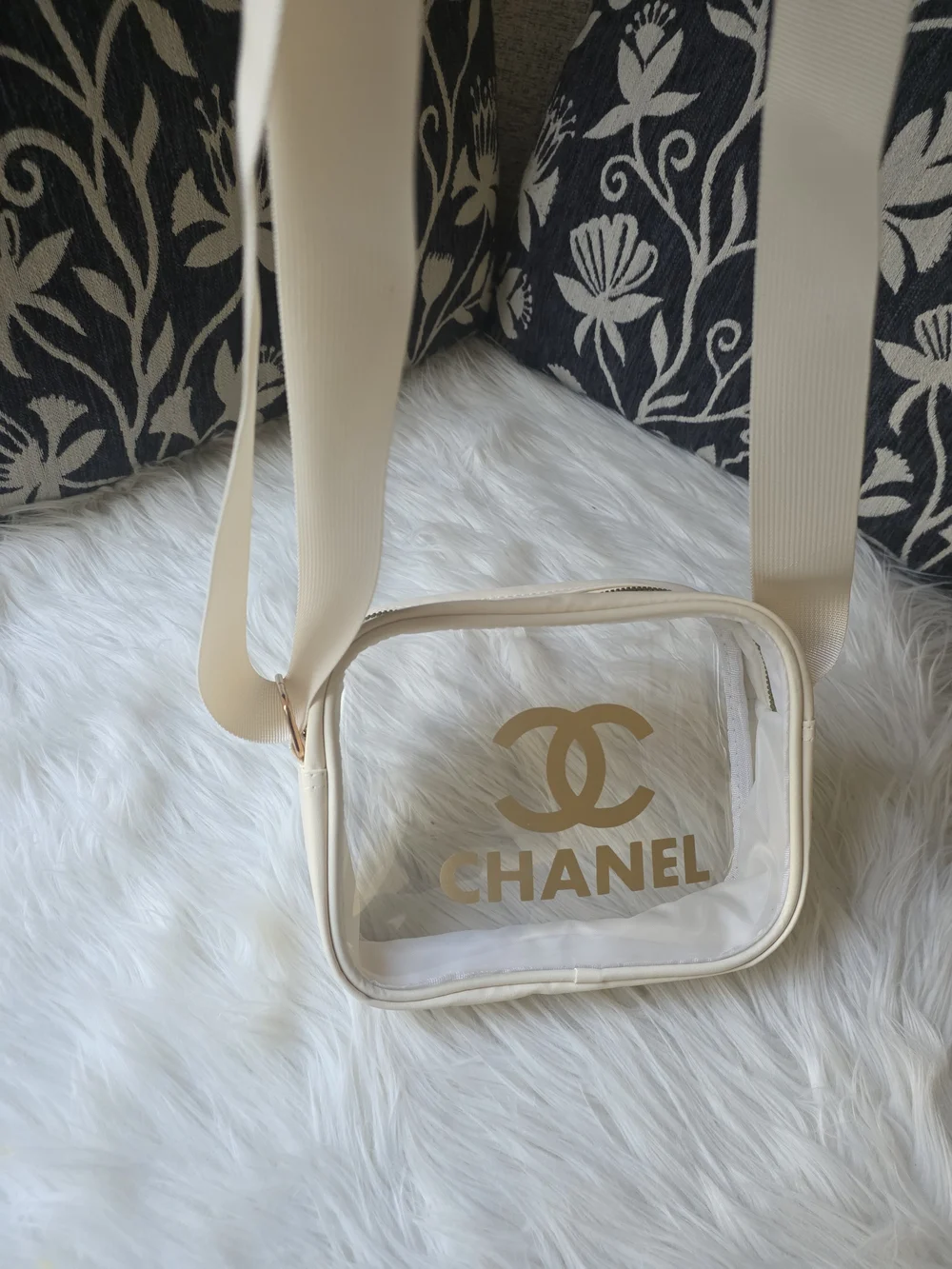 Clear PVC Crossbody Bag Stadium Approved Bag Cosmetic Bag